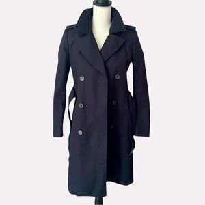 J. Crew Black Trench Coat